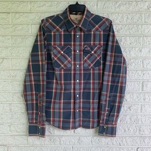Western Snap Button Up Shirt in Plaid